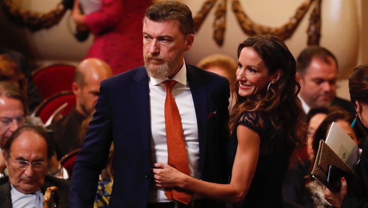 Robert Gavin Bonnar y Telma Ortiz llegando a los Premios Princesa de Asturias 2019
