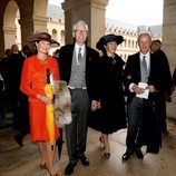 Las Princesas Margarita de Luxemburgo y María de Borbón-Dos Sicilias junto al Príncipe Nicolás de Liechtenstein y el Archiduque Simeón de Austria