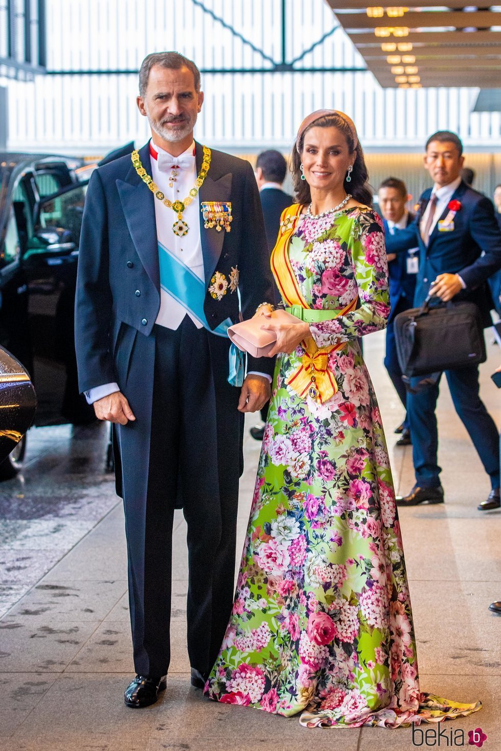 Los Reyes Felipe y Letizia en la entronización de Naruhito de Japón