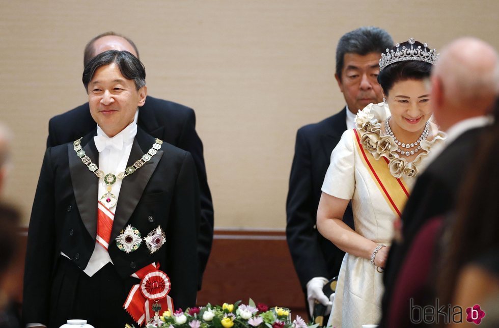 Naruhito y Masako de Japón en la cena por la entronización de Naruhito de Japón como Emperador