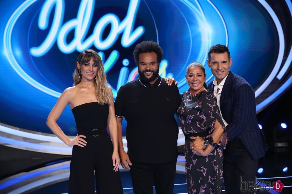 Edurne, Carlos Jean, Isabel Pantoja y Jesús Vázquez en la la presentación de 'Idol Kids'