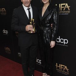 Antonio Banderas y Dakota Johnson juntos en el photocall