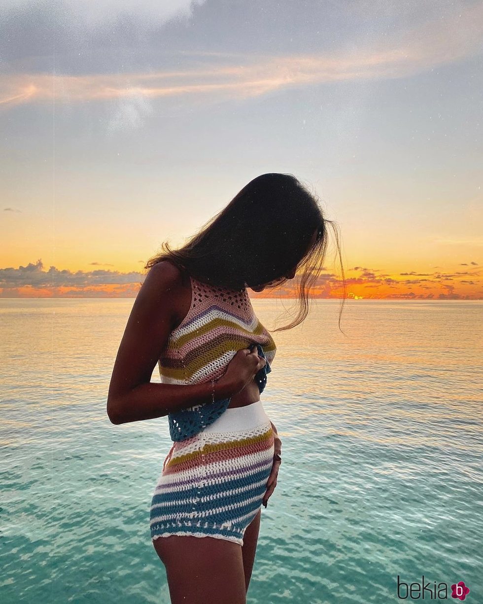 Rocío Osorno presumiendo de su segundo embarazo en las islas Maldivas