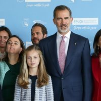 El Rey Felipe y la Princesa Leonor en la recepción a los galardonados en los Premios Princesa de Girona 2019
