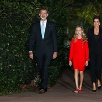 Los Reyes Felipe y Letizia, la Princesa Leonor y la Infanta Sofía a su llegada a los Premios Princesa de Girona 2019