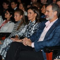 Los Reyes Felipe y Letizia, la Princesa Leonor y la Infanta Sofía en la jornada 'El talento atrae al talento' de la Fundación Princesa de Girona
