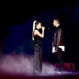 Sofía Reyes y Beret en su actuación en Los 40 Music Awards 2019
