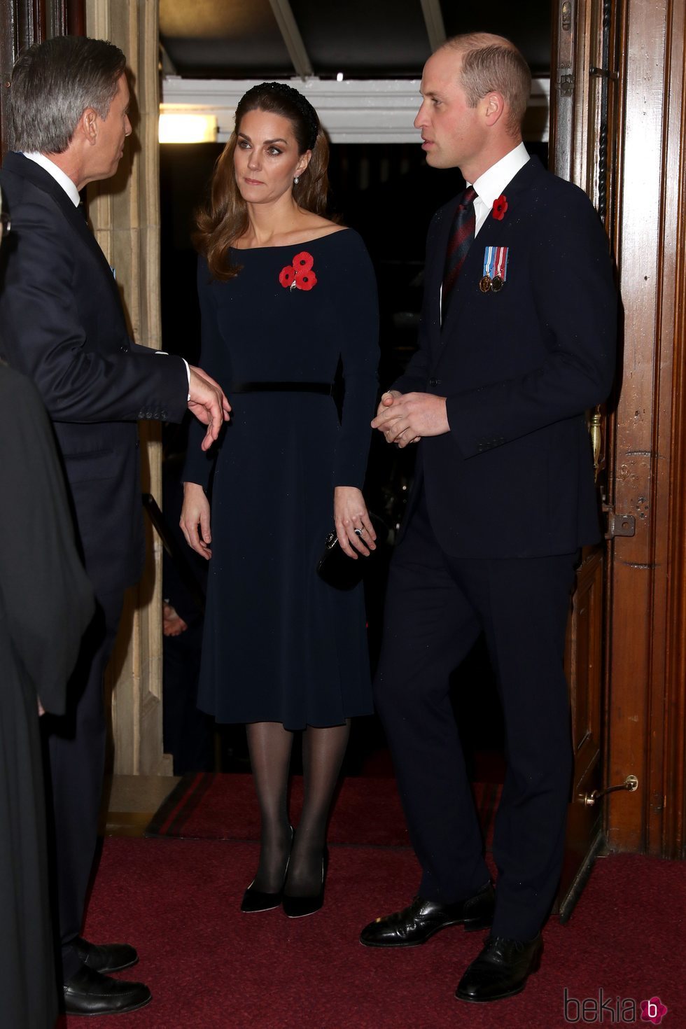 El Príncipe Guillermo y Kate Middleton llegando al concierto por el Día del Recuerdo 2019