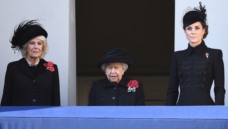 La Reina Isabel, Camilla Parker y Kate Middleton en el Día del Recuerdo 2019