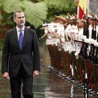 El Rey Felipe en la ceremonia de bienvenida en su Visita de Estado a Cuba