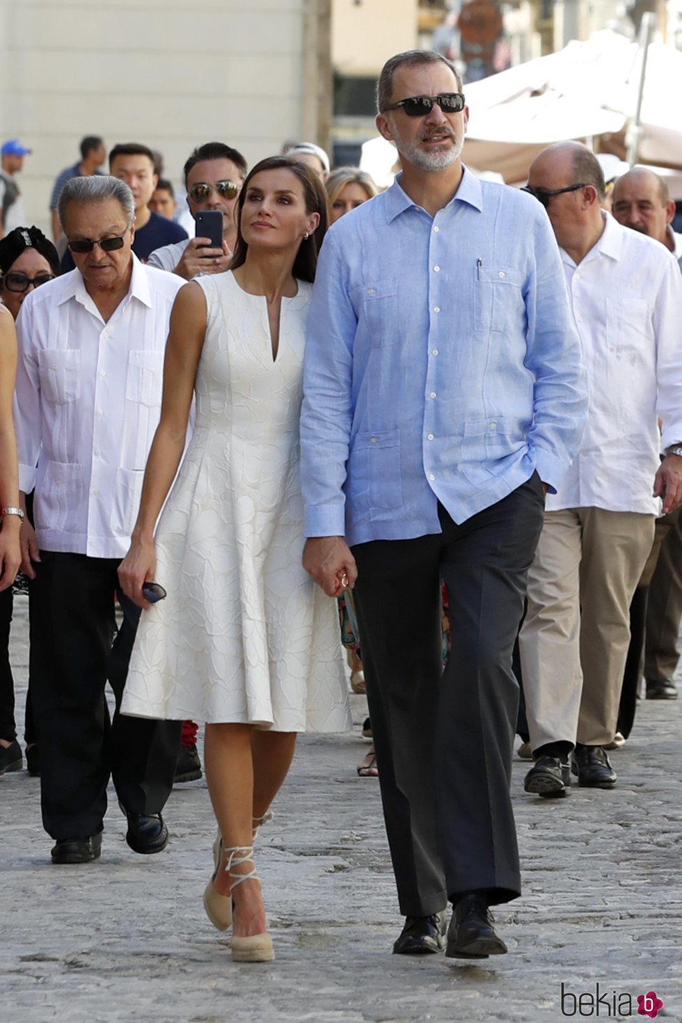Los Reyes Felipe y Letizia en La Habana Vieja