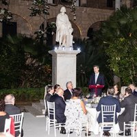 El Rey Felipe dando un discurso en la cena en honor al Presidente de Cuba en su Visita de Estado a Cuba