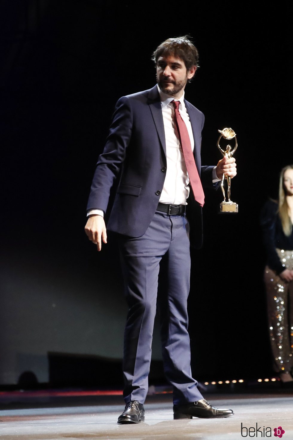 Juanra Bonet recogiendo un premio Antena de Oro 2019
