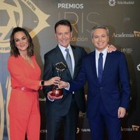 Mónica Carrilo, Matías Prats y Vicente Vallés en los Premios Iris 2019