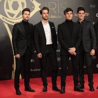 El grupo de Dvcio en la alfombra roja de los Premios Iris 2019