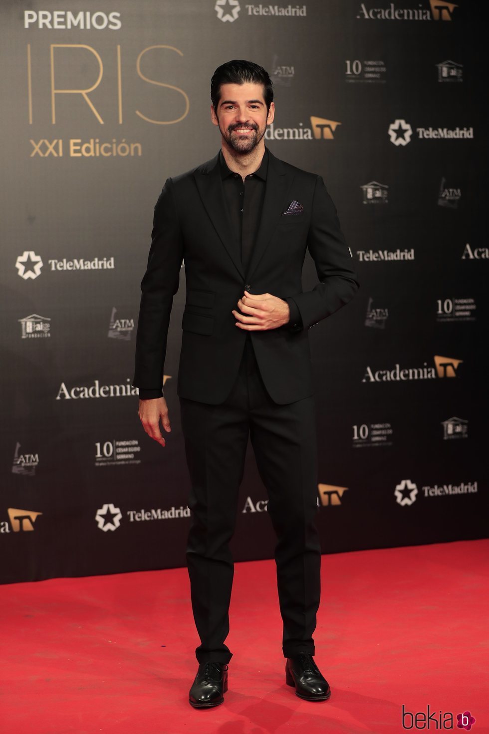 Miguel Ángel Muñoz en la alfombra roja de los Premios Iris 2019