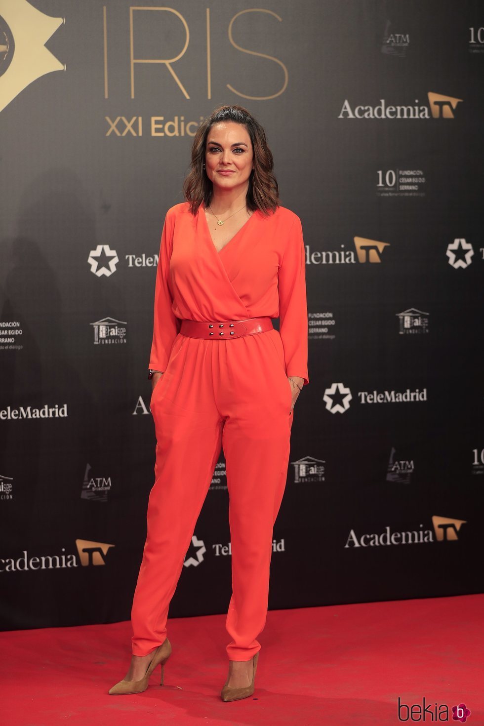 Mónica Carrillo en la alfombra roja de los Premios Iris 2019
