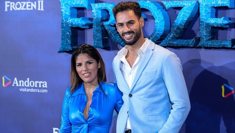 Chabelita Pantoja y Asraf Beno en el estreno de 'Frozen 2'