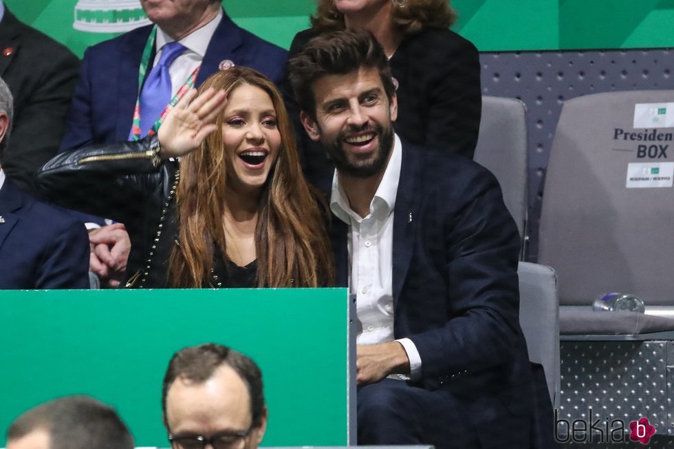 Shakira y Gerard Piqué, emocionados en la final de la Copa Davis 2019