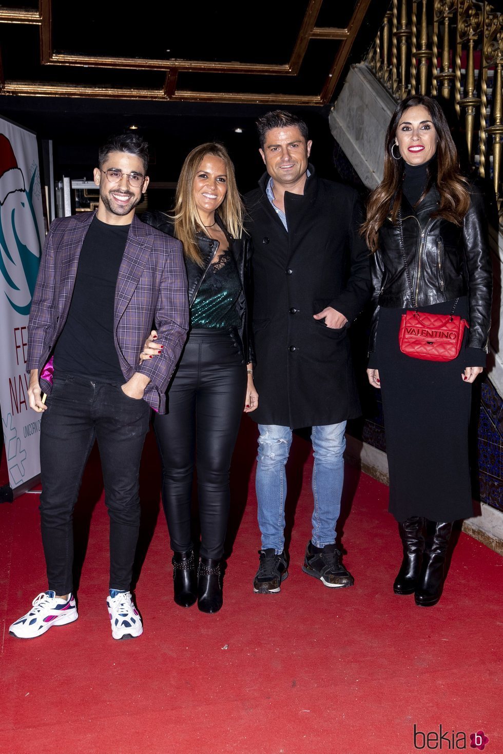 Marta López, Alfonso Merlos, Miguel Frigenti e Isabel Rábago en la fiesta de Navidad de Unicorn