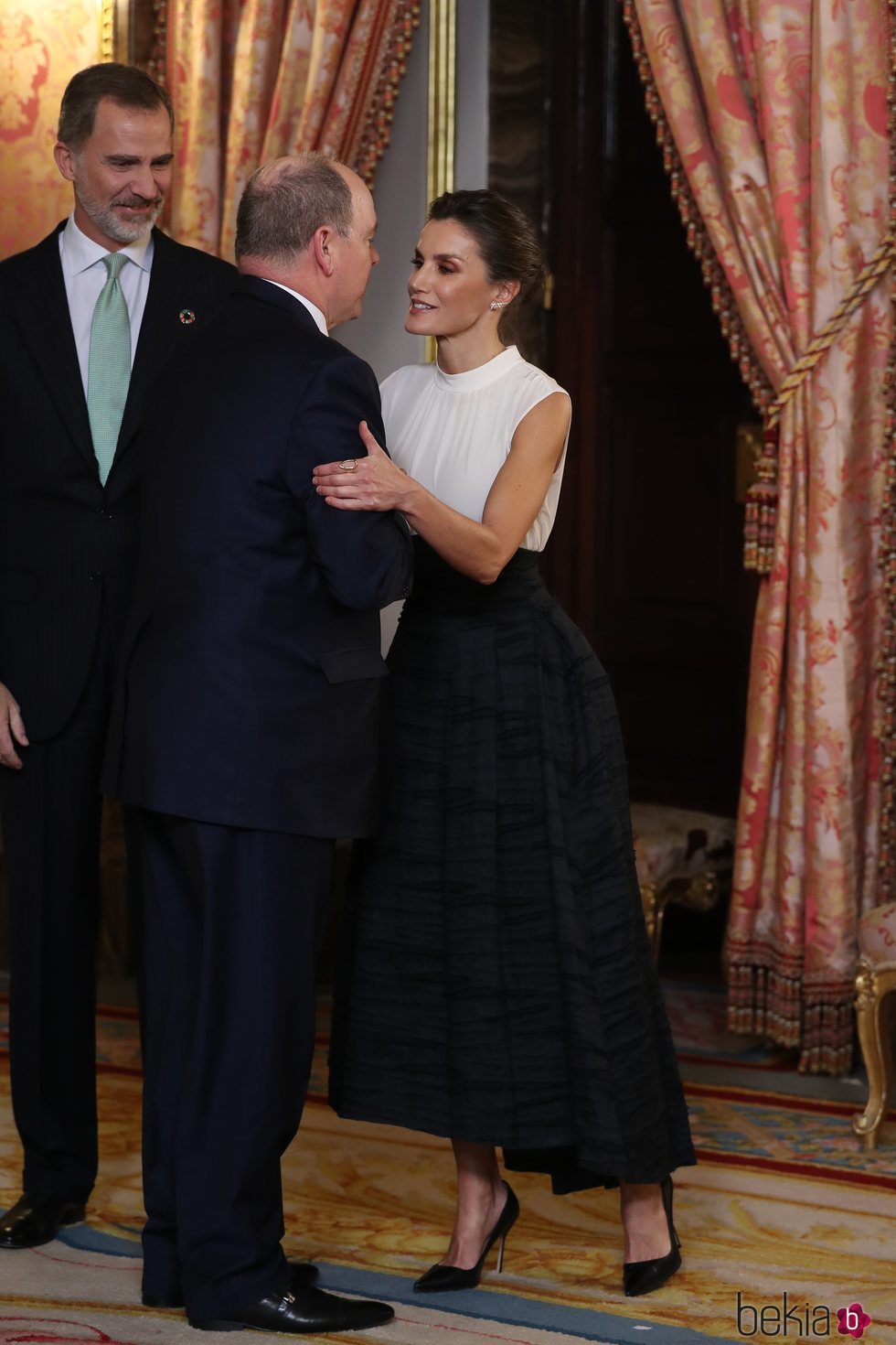 La Reina Letizia y Alberto de Mónaco en la recepción por la Conferencia sobre el Cambio Climático