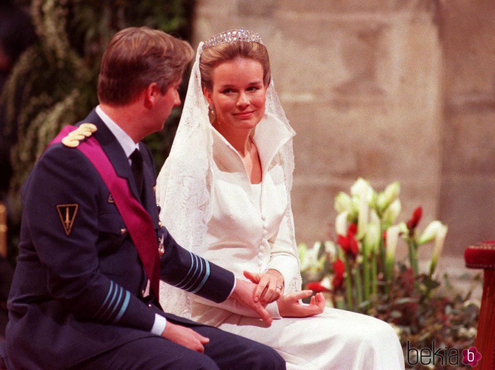Felipe y Matilde de Bélgica el día de su boda