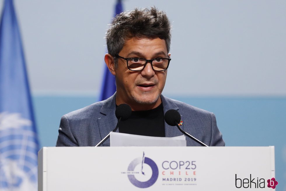 Alejandro Sanz, en una conferencia de la Cumbre del Clima de Madrid 2019