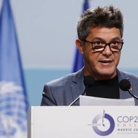 Alejandro Sanz, en una conferencia de la Cumbre del Clima de Madrid 2019
