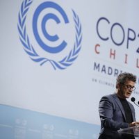Alejandro Sanz interviniendo en la Cumbre del Clima Madrid COP25 2019