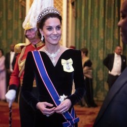 Kate Middleton en la recepción al cuerpo diplomático en el Palacio de Buckingham