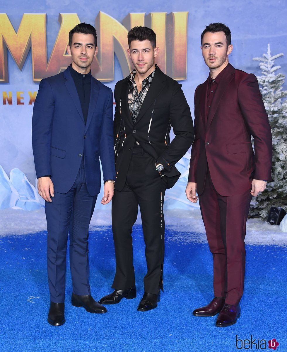 Los Jonas Brothers en la premiere de 'Jumanji'