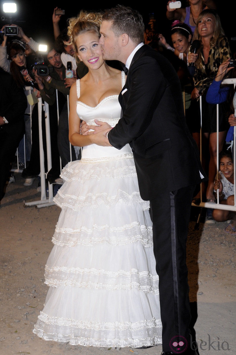Michael Bublé y Luisana Lopilato el día de su boda