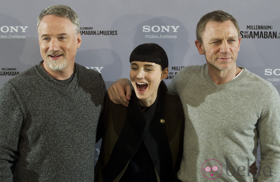David Fincher, Rooney Mara y Daniel Craig en Madrid