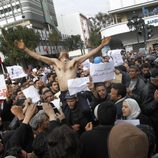 Manifestantes en favor de la Revolución de Túnez en 2011