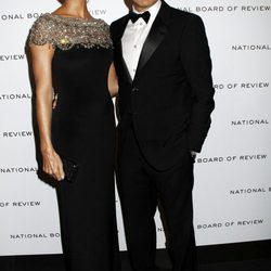 George Clooney y Stacy Keibler en los premios de la Sociedad Nacional de Críticos de Cine