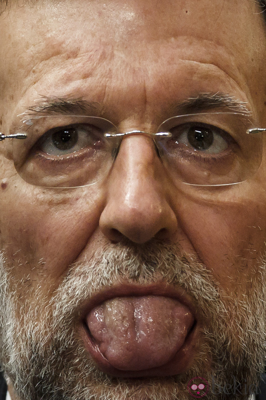 Mariano Rajoy saca la lengua