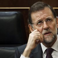 Mariano Rajoy mirando al cielo