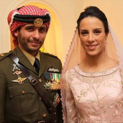 Los Príncipes Hamzah y Basma de Jordania en su boda