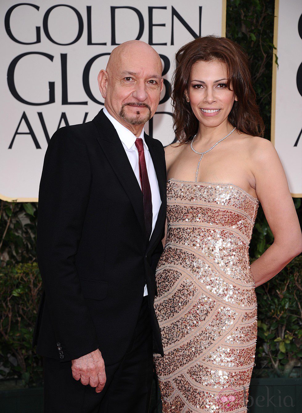 Ben Kingsley en la alfombra roja de los Globos de Oro 2012