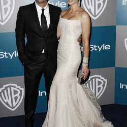 Len Wiseman y Kate Beckinsale en la fiesta organizada por Warner Bros tras los Globos de Oro 2012