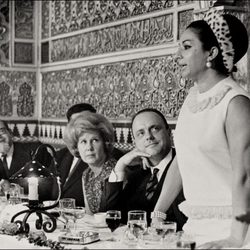 La duquesa de Alba, Manuel Fraga y Lola Flores en los sesenta