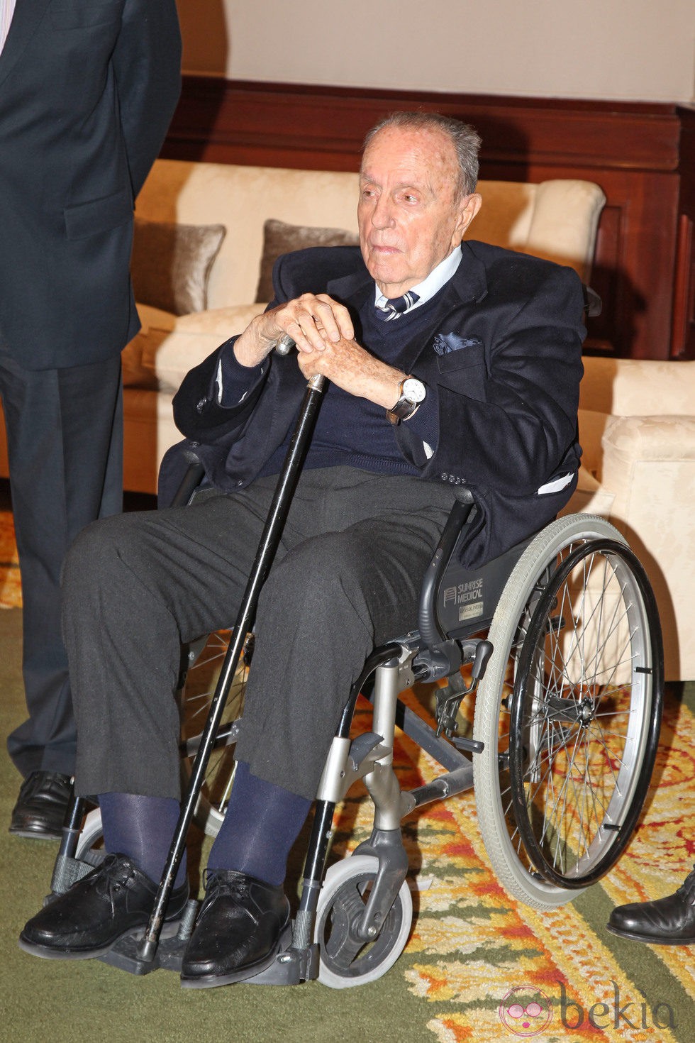 Manuel Fraga en silla de ruedas