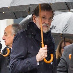 Mariano Rajoy en el funeral de su hermana Mercedes en Pontevedra