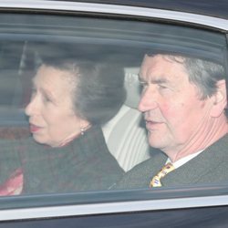 La Princesa Ana y Sir Timothy Laurence en el almuerzo prenavideño 2019 en Buckingham Palace