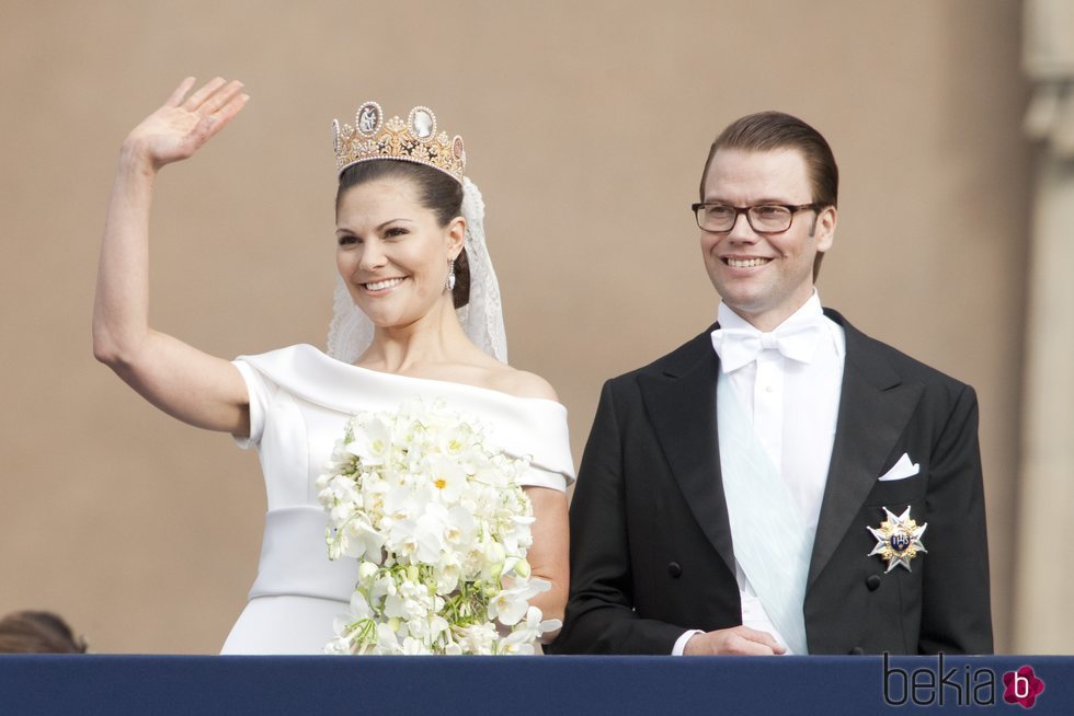 Los Príncipes Victoria y Daniel de Suecia el día de su boda