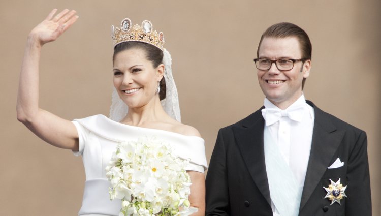 Los Príncipes Victoria y Daniel de Suecia el día de su boda