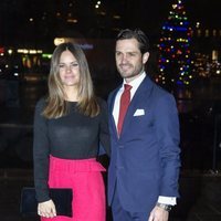 Carlos Felipe de Suecia y Sofia Hellqvist en el concierto benéfico Navidad en Vasastan 2019