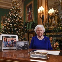 La Reina Isabel dando su discurso de Navidad 2019
