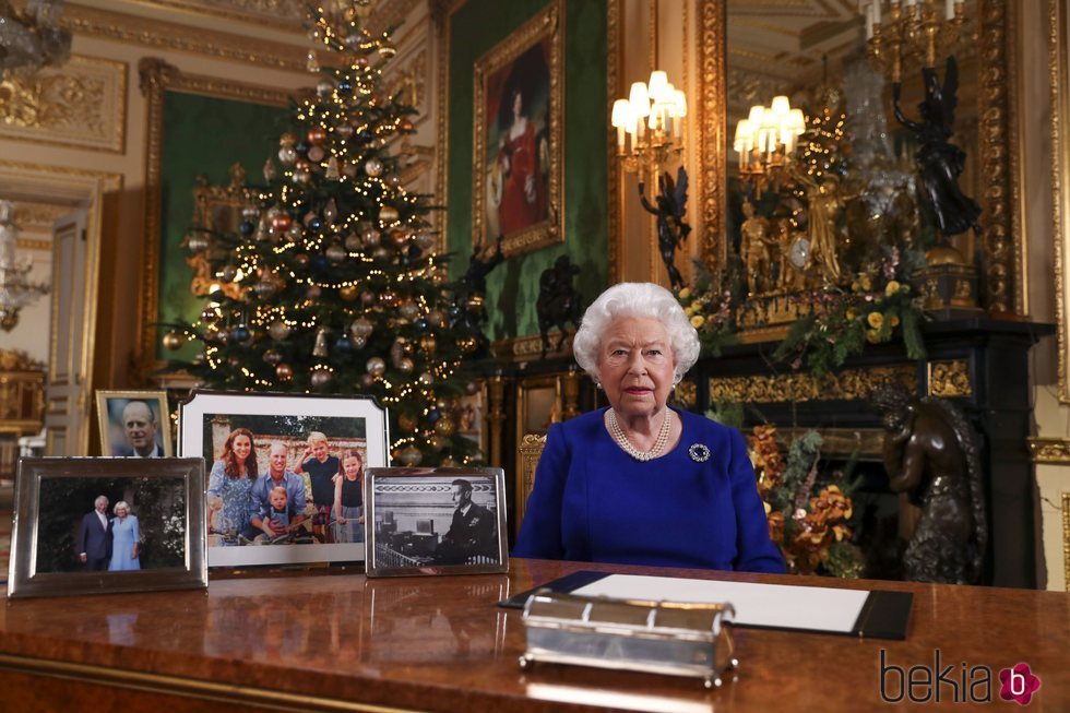 La Reina Isabel dando su discurso de Navidad 2019