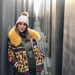 Elena Tablada de vacaciones en Berlín en el monumento a los judíos de Europa asesinados